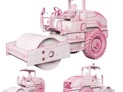volvo sd45b roller 3D model by mohsenzahedi73