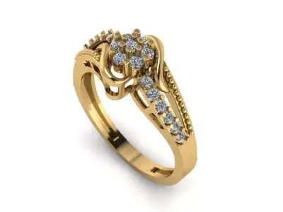 engagement ring 3D print model