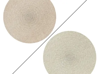 Round Rug Set 178 3D model