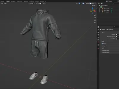 Male Sport Outfit 1 Low-poly 3D model