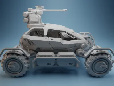 KV-Vehicle-001 space vehicle ADD-ON 3D print model