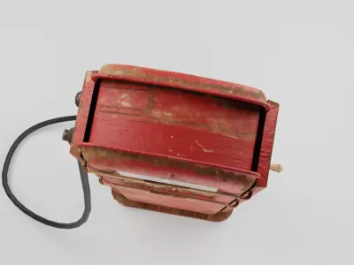 OLD FUEL DISPENSER Low-poly 3D model