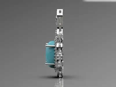 luxury diamond pendant jp0099 3D print model