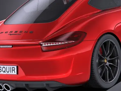 Porsche Cayman GTS 2016 VRAY 3D model
