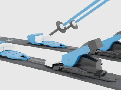 Ski set HEAD 3D model