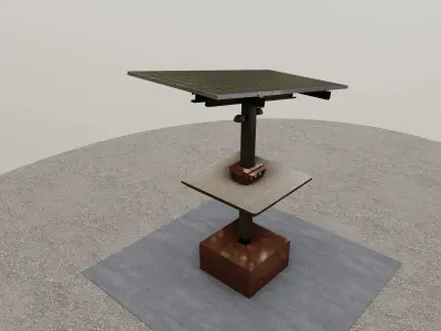 Solar Pergola Type-3 Black and White 3D model