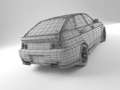 Lada 21012 Low-poly 3D model