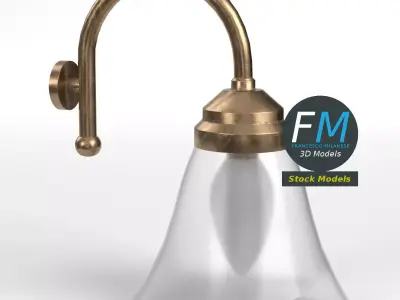 Flower shaped wall lamp 3D model
