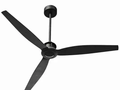 JUST FAN Matt black ceiling fan 3D model