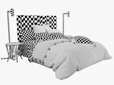 Bed modern 3D model