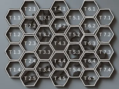 Wall decor hexagon bird 3D print model 3D print model