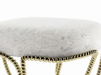 Bed side leg bench 3D model