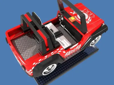 Off Road Coin Operated Ride Low-poly 3D model