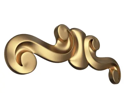 Carved Plaster Molding Decoration 028 Low-poly 3D model