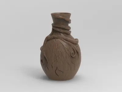TREE ROOTS VASE 3D print model