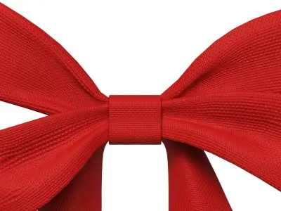 Christmas Bow Ribbon 91 Low-poly 3D model