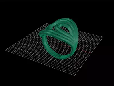 Minimal Abstract Ring 07 3D print model