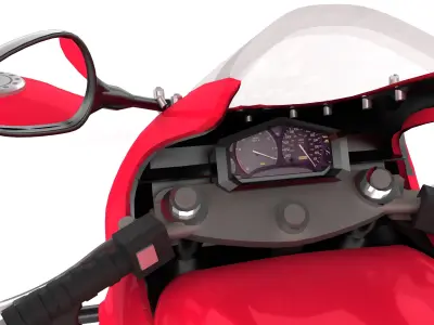 Honda CBR Motorbike 4K Low-poly 3D model