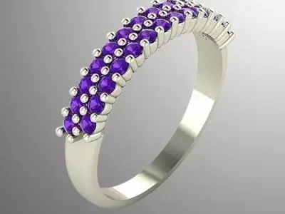 Ring n 7 beaded 3D print model
