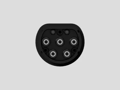 Type-2 charging connector IEC6296-2 3D print model