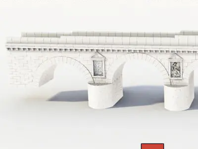 Imperial Ancient Roman Bridge A 3D model