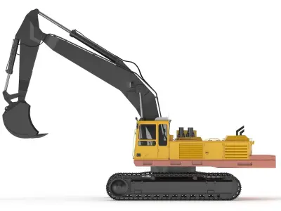  Crawler Excavator Generic 05 3D model