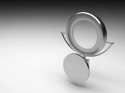 Wall Movable Mirror 3D model