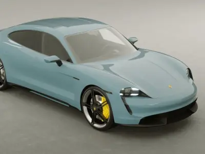 Porsche Taycan Turbo S electric car  3D model
