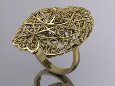 Elegant Jewelry Brand Gold Luxury  3D print model