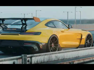 Realistic Highway Low-poly 3D model