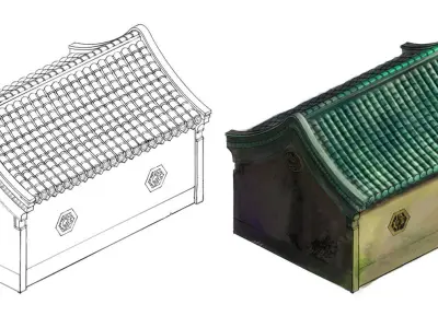 gAME Partial house on the back 13 3D model