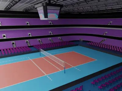 Volleyball Stadium Low-poly 3D model