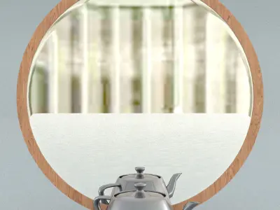 laos Round Mirror Low-poly 3D model