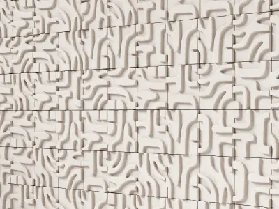 Decorative concrete tiles Castelatto Tribu 3D model