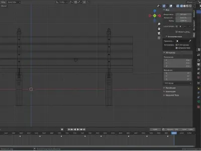 Bench wooden in park Low-poly 3D model
