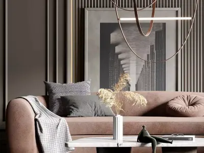 Parisian interior scene 3D model