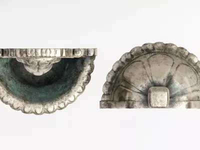 Wall fountain Low-poly 3D model