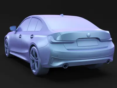 German luxury sedan 3D model