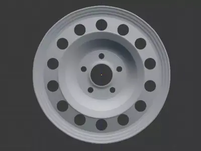 Steelies wheel with holes 3D model