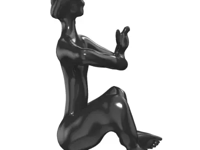 Woman sculpture PBR 3D model