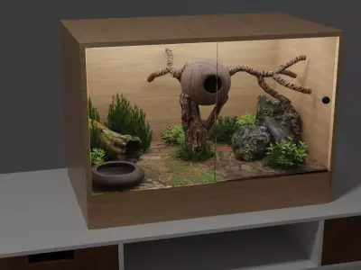 Terrarium for reptiles 3D model