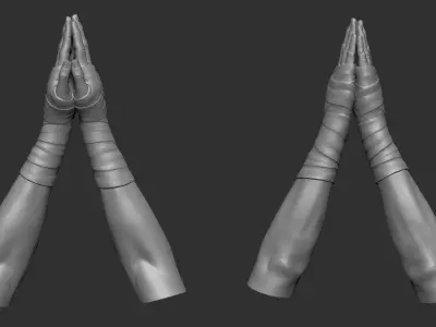 Hand Wrap Praying 3D model