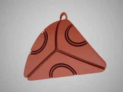 Abstract Triangle Pendant 3D print model