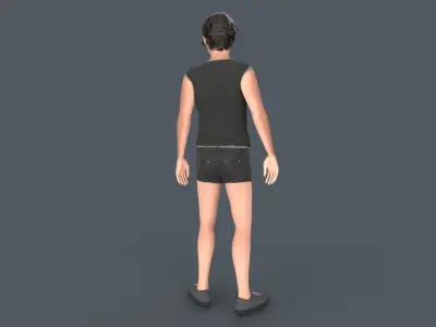 Young Boy Low-poly 3D model