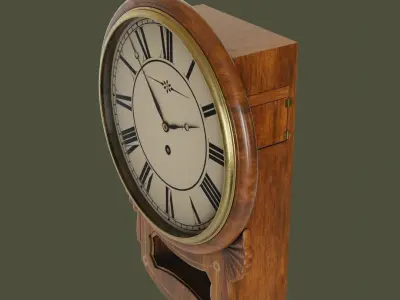 Wall Clock Low-poly 3D model get