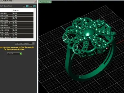 STL 3DM Women Ring Womens Ring Diamonds With Stone Model 3D print model