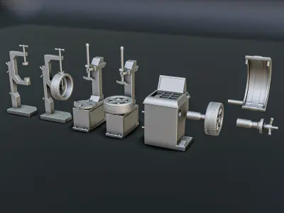 Car Mechanic Diorama Pack 3D print model