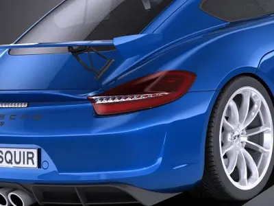 Porsche Cayman GT4 2016 VRAY 3D model