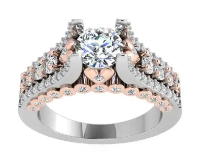 Round Diamond Ring 3597 3D print model