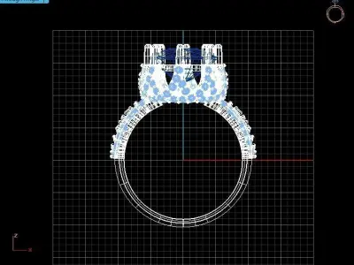 Ring with cushion 3D print model